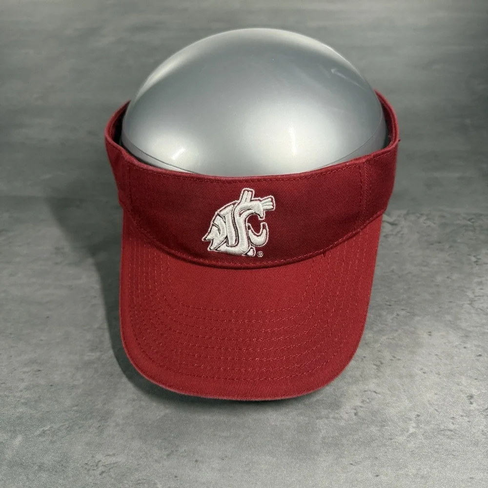 Vintage Washington State Cougars Golf‎ Visor Hat Low Profile Adjust Tennis Fish